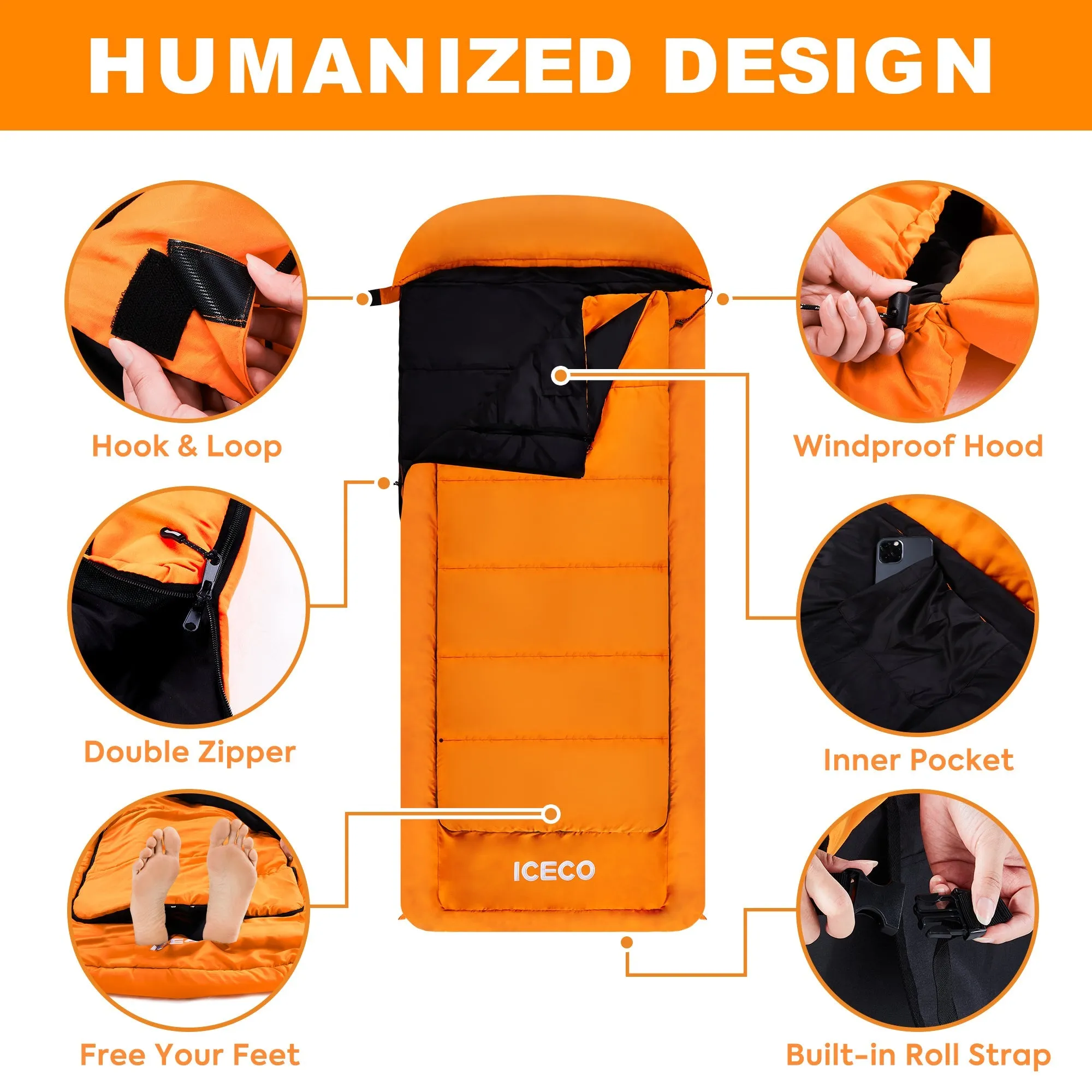 0℉ Adult Sleeping Bags With Liner | ICECO