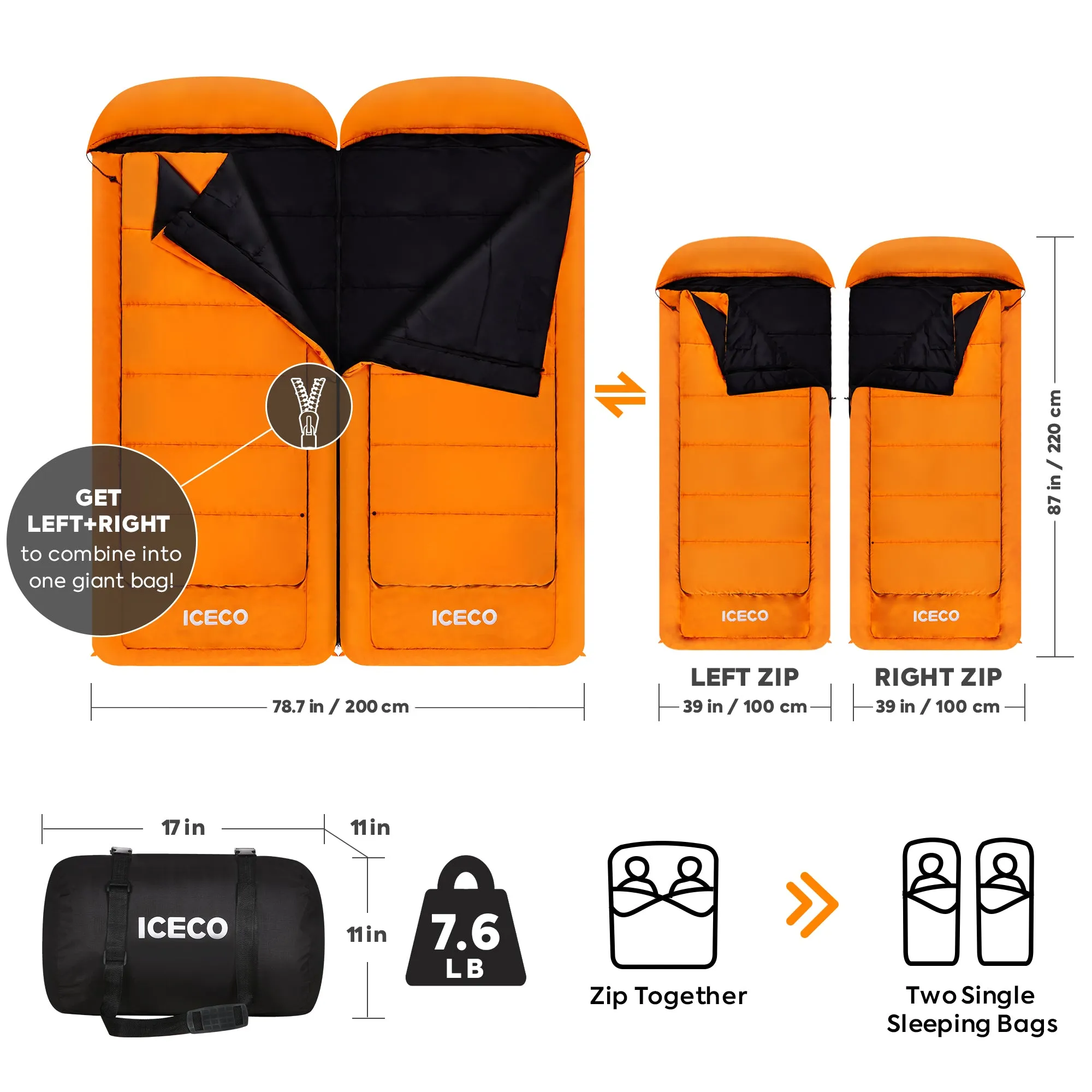 0℉ Adult Sleeping Bags With Liner | ICECO