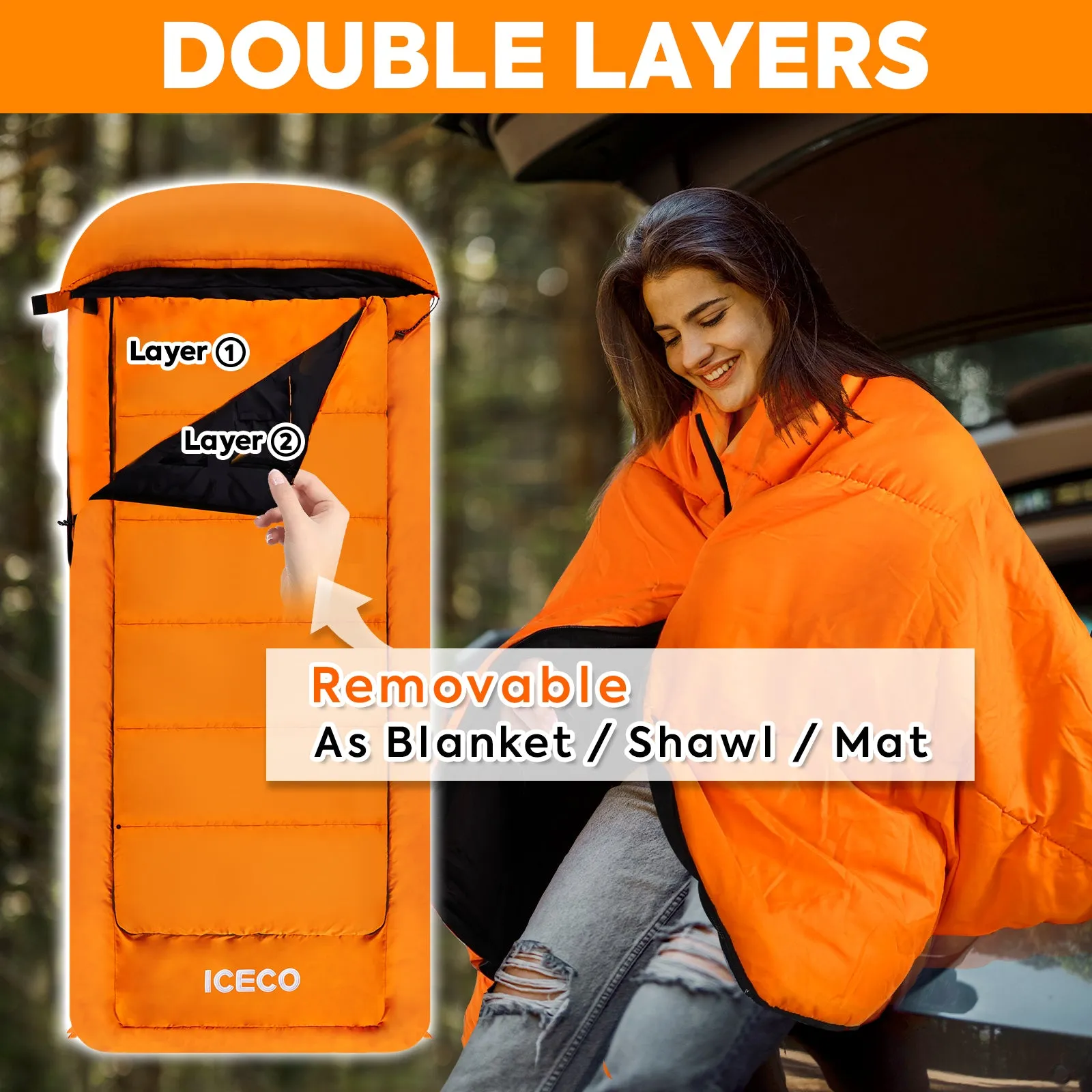 0℉ Adult Sleeping Bags With Liner | ICECO