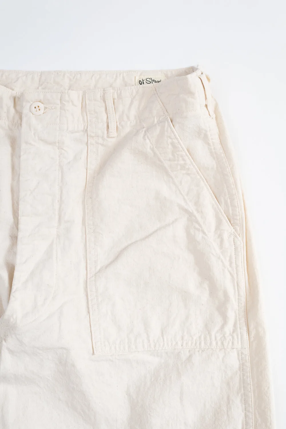 01-5103-66 - Napped Summer Fatigue Pants - Ecru