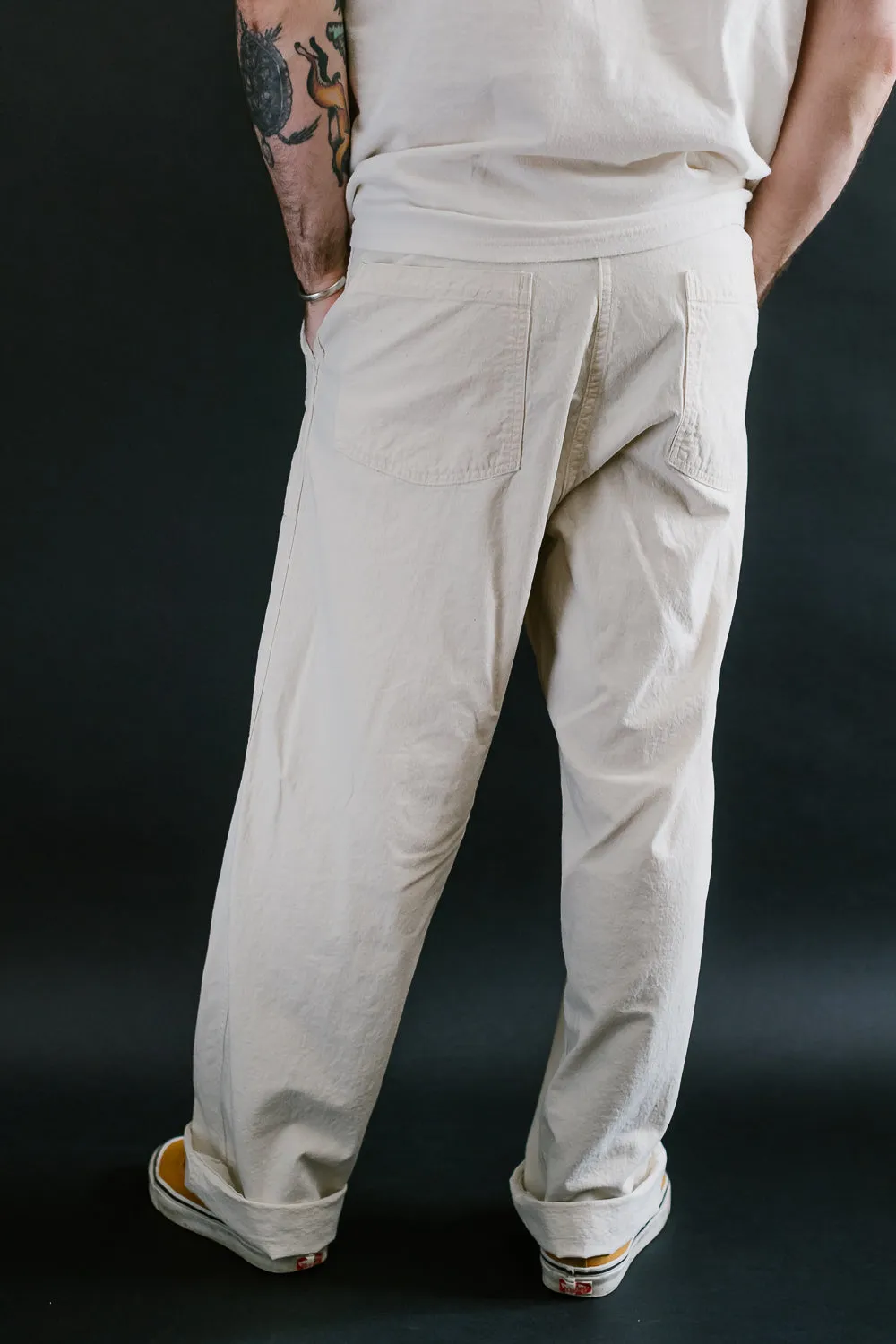 01-5103-66 - Napped Summer Fatigue Pants - Ecru