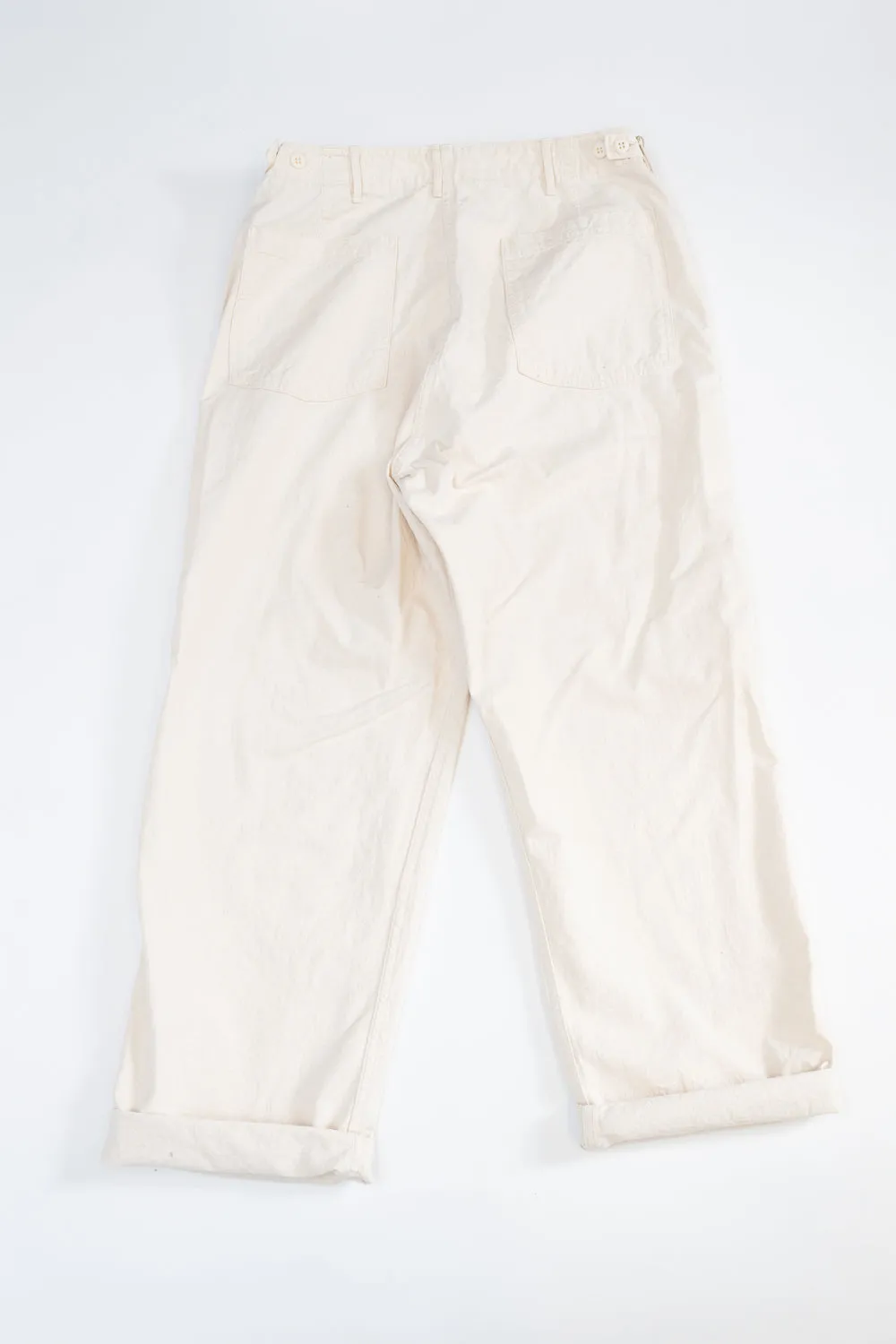 01-5103-66 - Napped Summer Fatigue Pants - Ecru