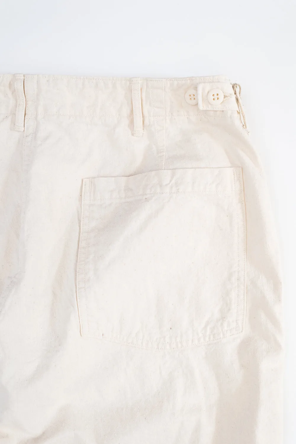 01-5103-66 - Napped Summer Fatigue Pants - Ecru