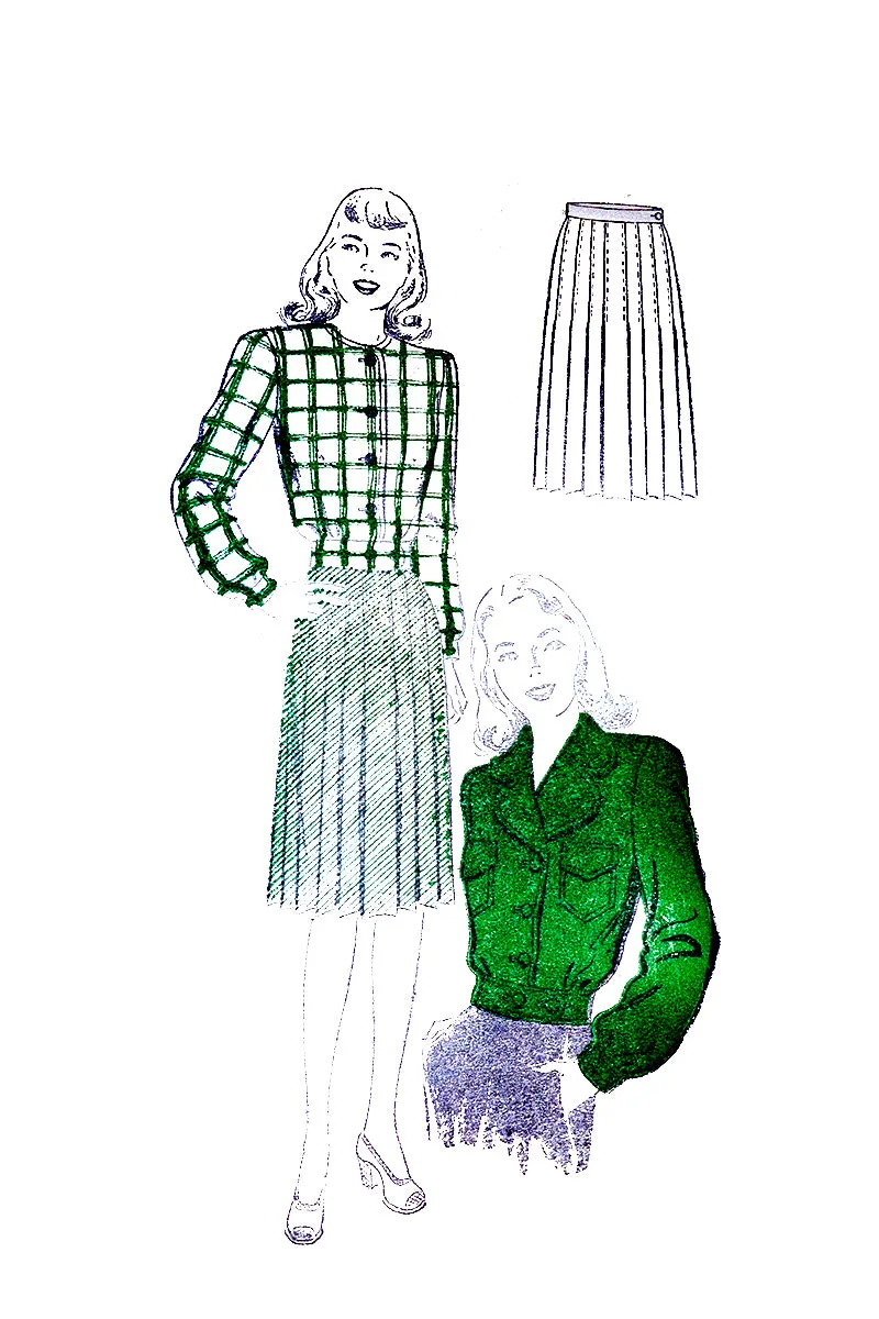 1940s New York 944 Sewing Pattern for a Jacket and Skirt