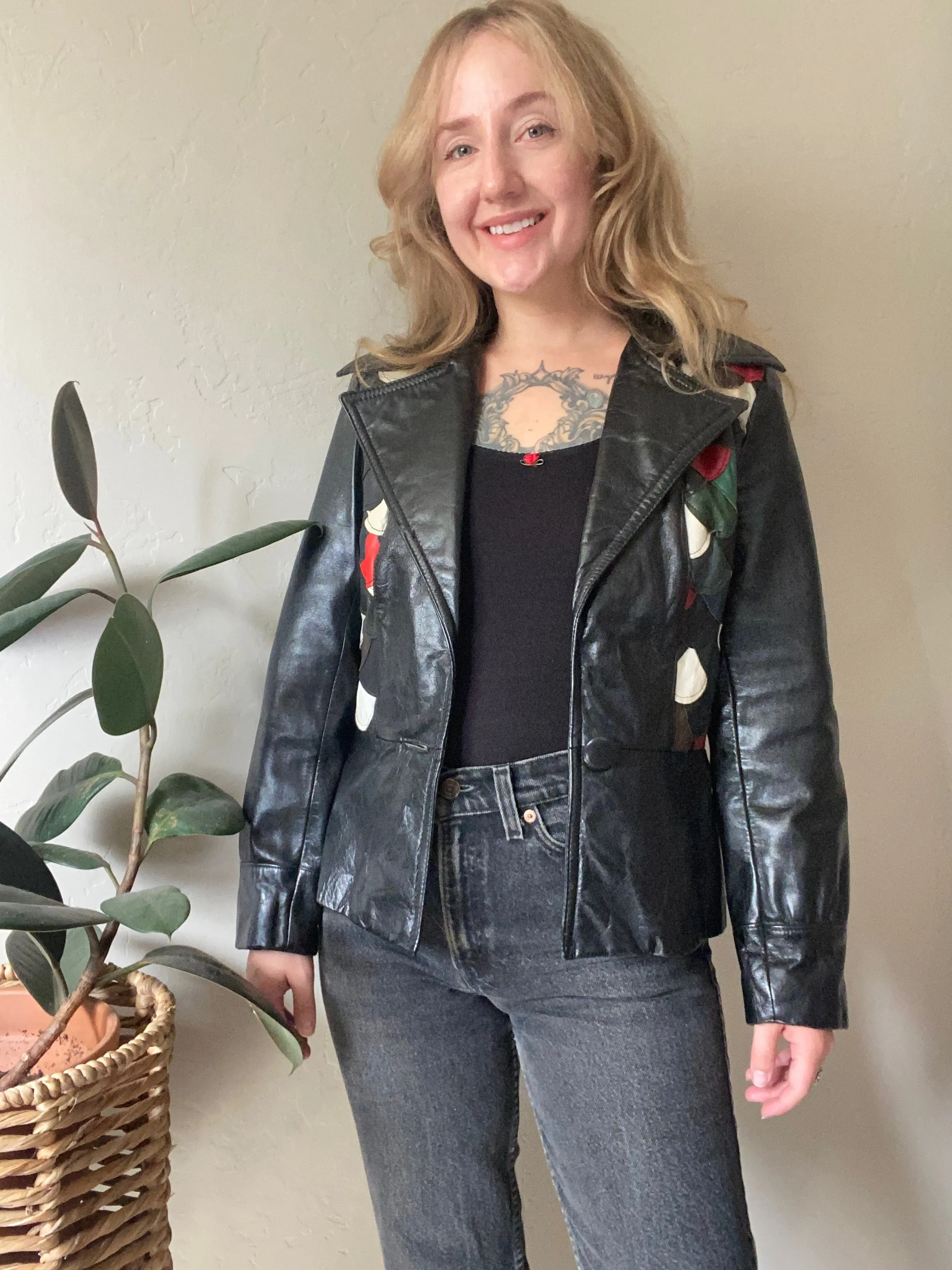 1970s Fish Scale Leather Jacket