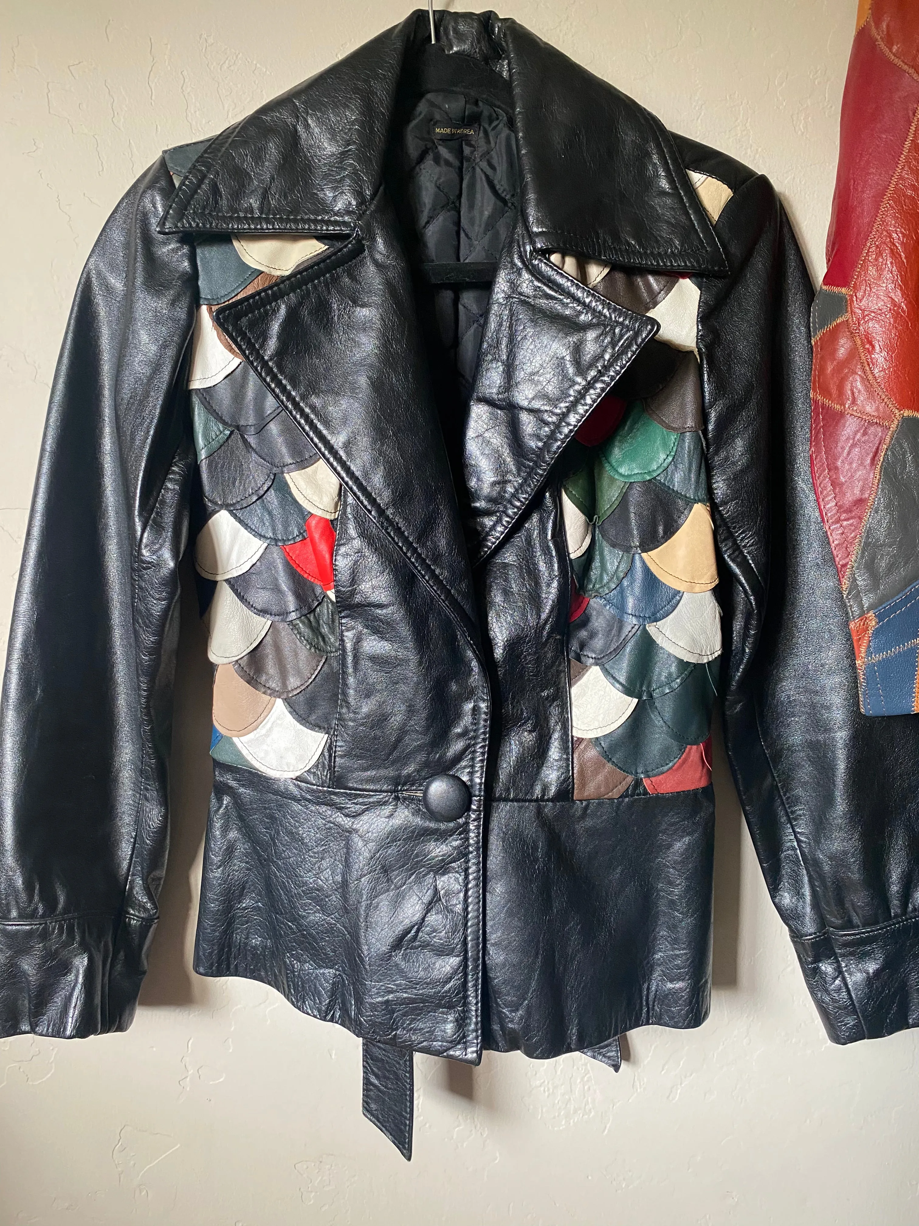 1970s Fish Scale Leather Jacket