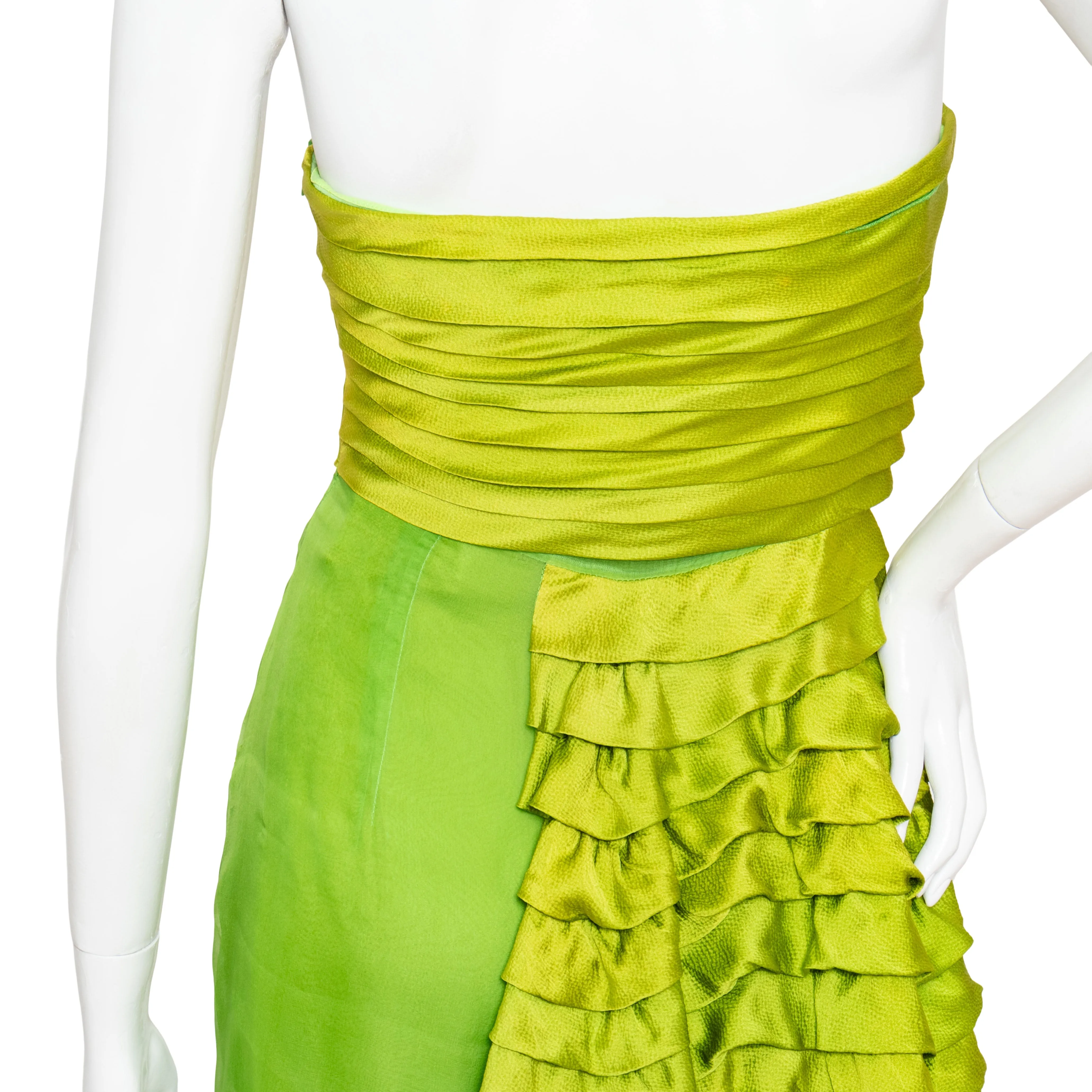 2007 Green Silk Cocktail Dress