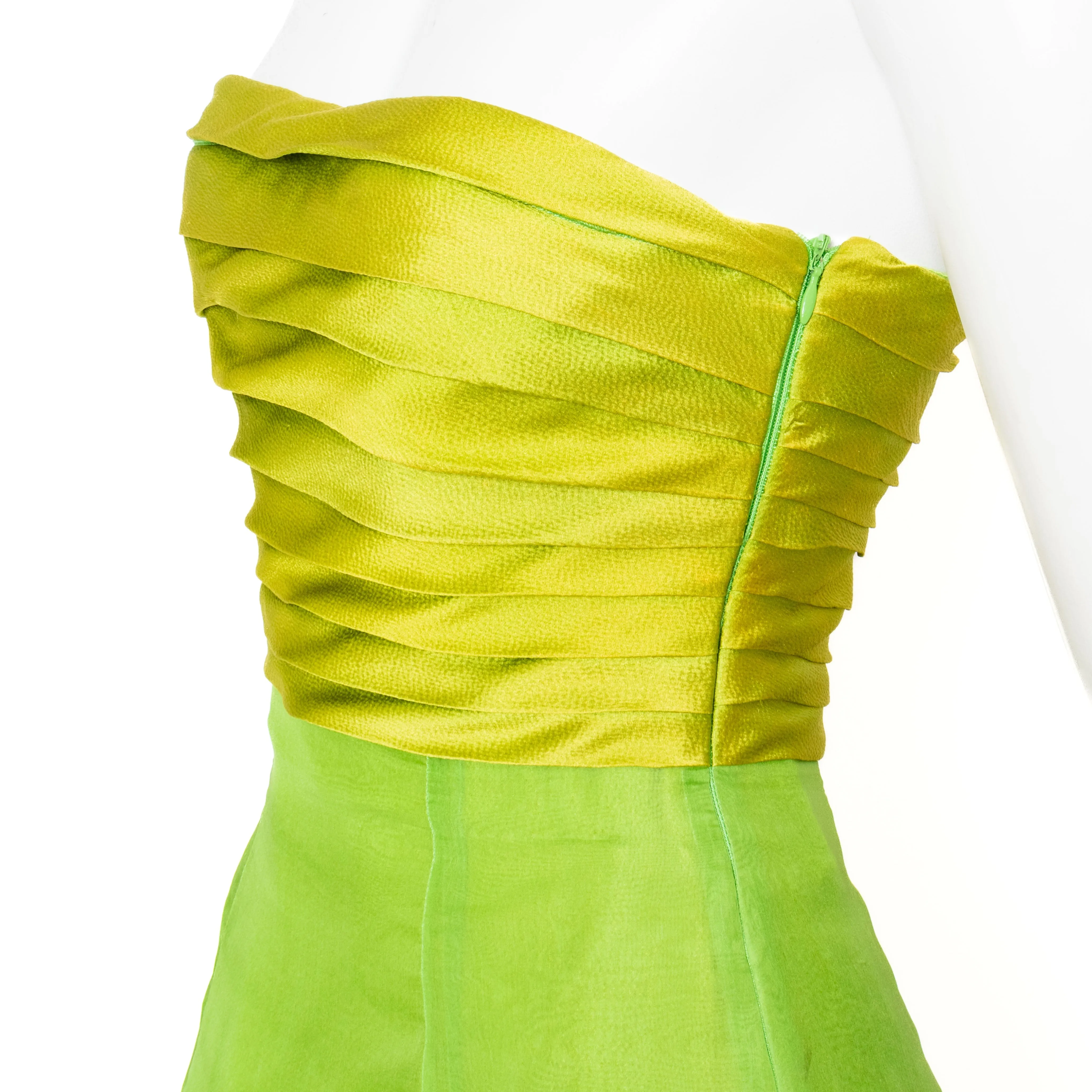 2007 Green Silk Cocktail Dress