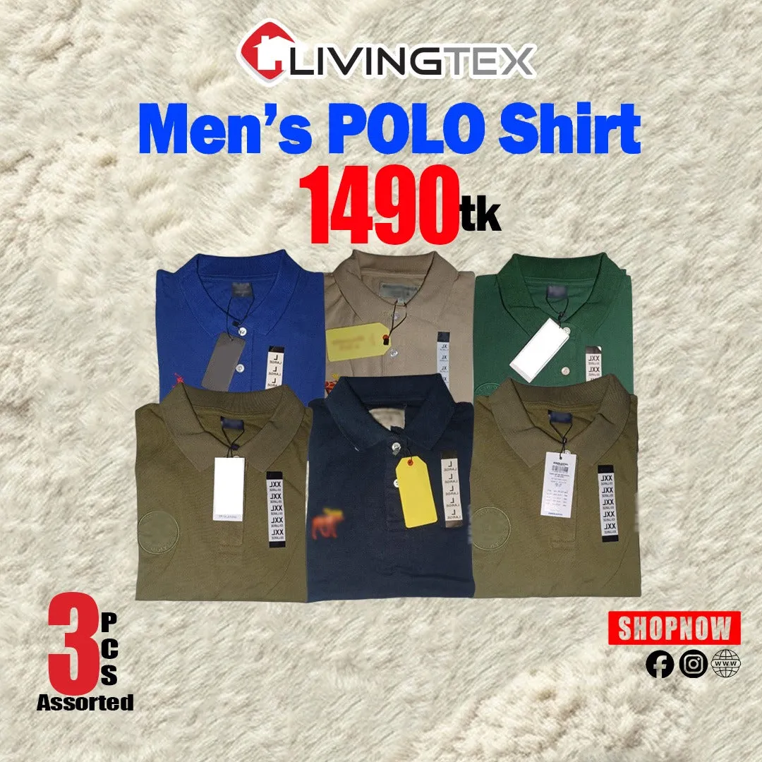 3 Pcs Classy Solid Color and Assorted POLO Shirt