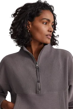 Acadia Half Zip, Deep Charcoal