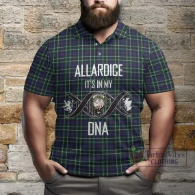 Allardice Tartan Polo Shirt with Family Crest DNA In Me Style