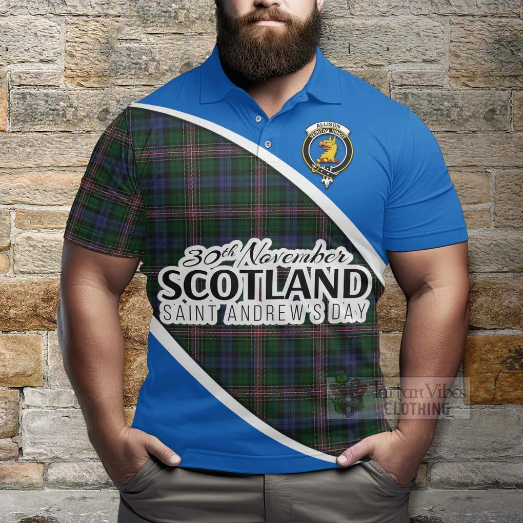 Allison Family Crest Tartan Polo Shirt Celebrate Saint Andrew's Day in Style