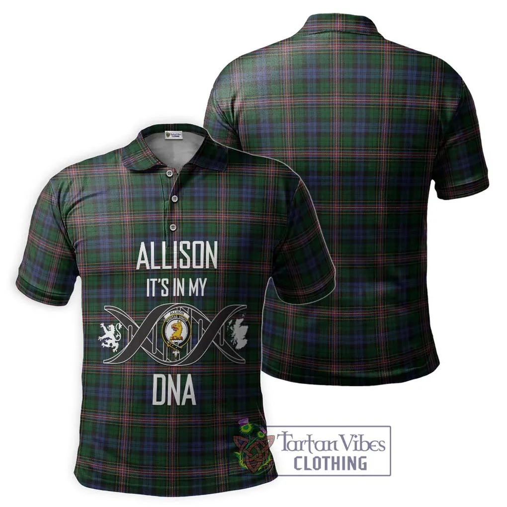 Allison Tartan Polo Shirt with Family Crest DNA In Me Style