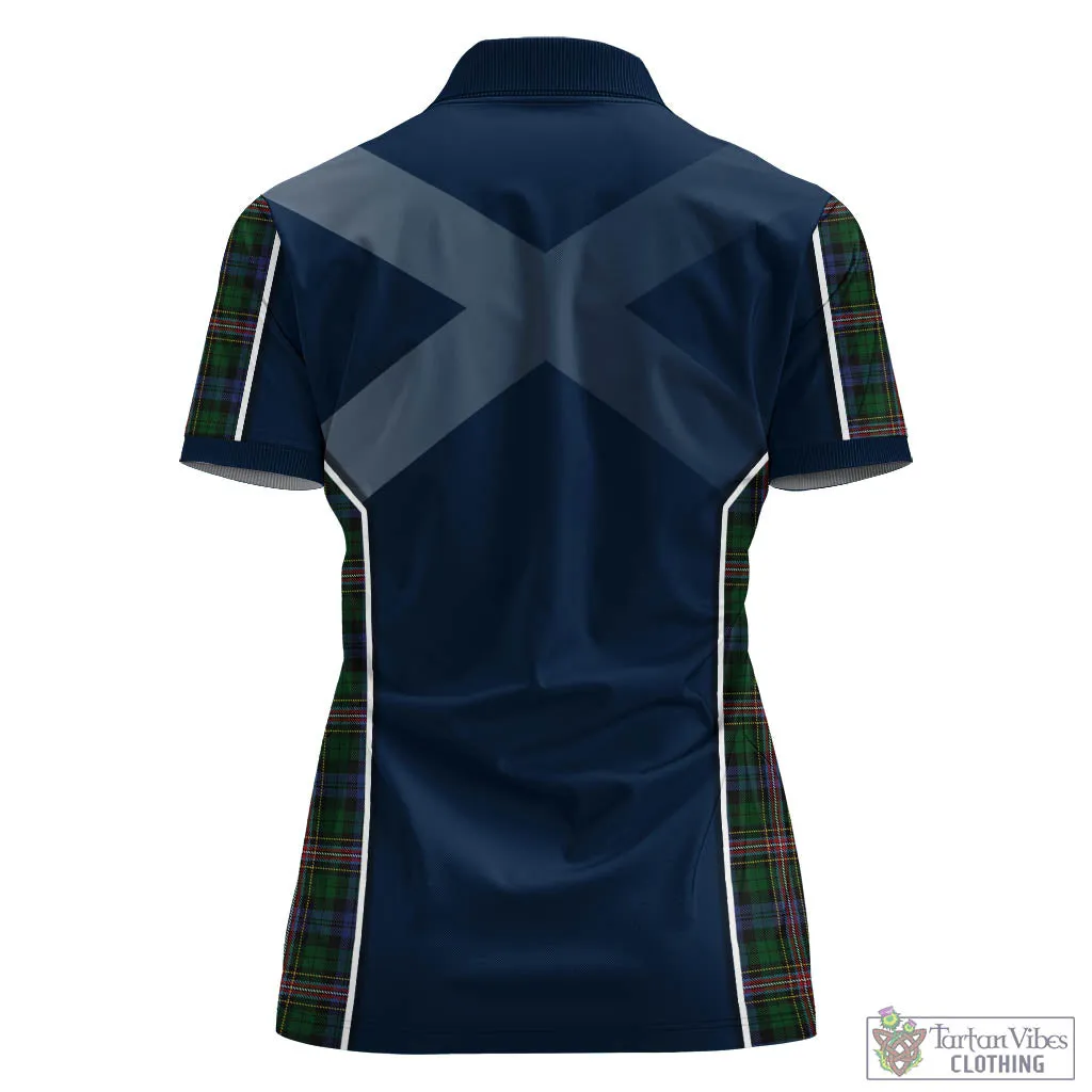 Allison Tartan Women's Polo Shirt with Family Crest and Scottish Thistle Vibes Sport Style