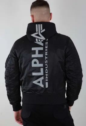 Alpha Industries Bomberjacke black/reflective MA-1 ZH Backprint 128113-285