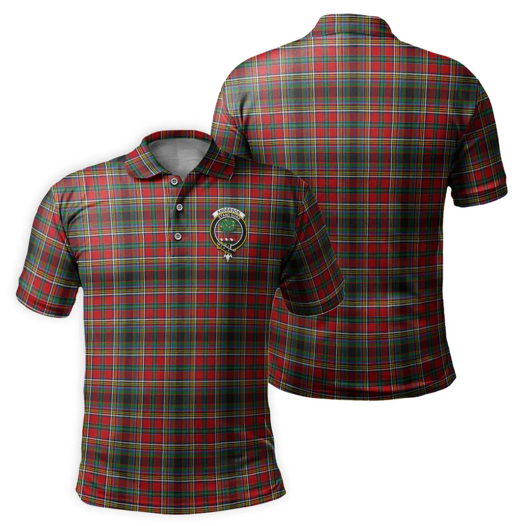 Anderson of Arbrake Tartan Men's Polo Shirt with Family Crest