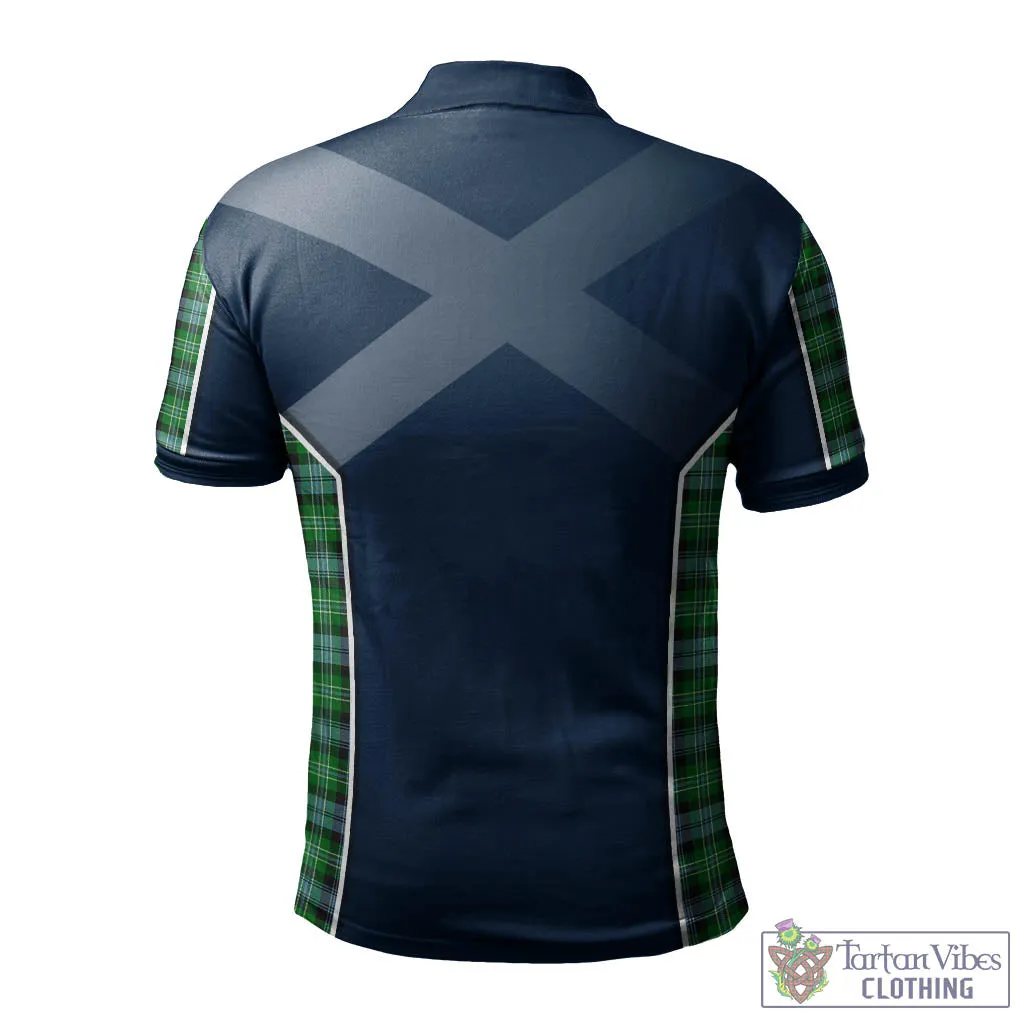 Arbuthnot Ancient Tartan Men's Polo Shirt with Family Crest and Lion Rampant Vibes Sport Style