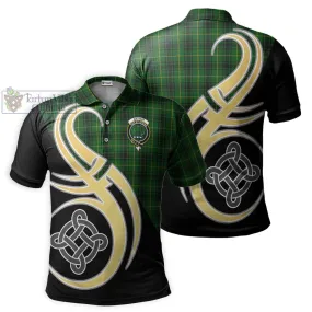 Arthur Tartan Polo Shirt with Family Crest and Celtic Symbol Style