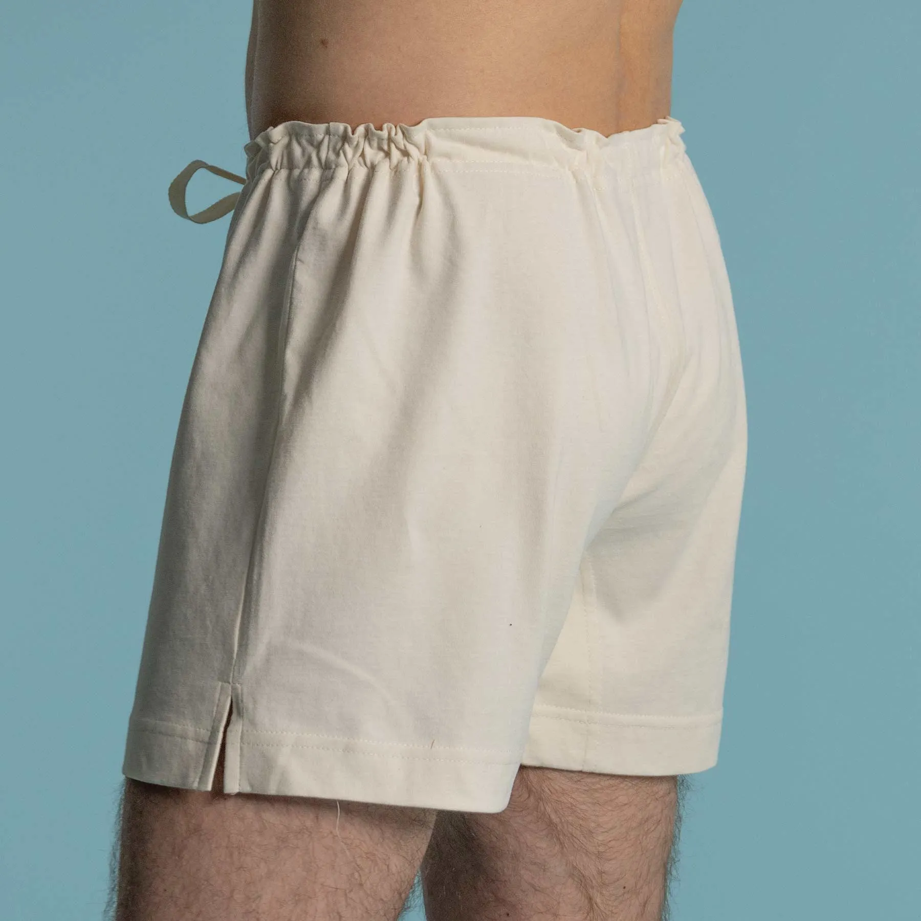 BACH Elastic-free 100% Organic Prima Cotton Boxers (Plastic-Free Nut Buttons, OC Thread, Latex-Free, No Dye, No Polyester, No Nylon) (100% Biodegradable)