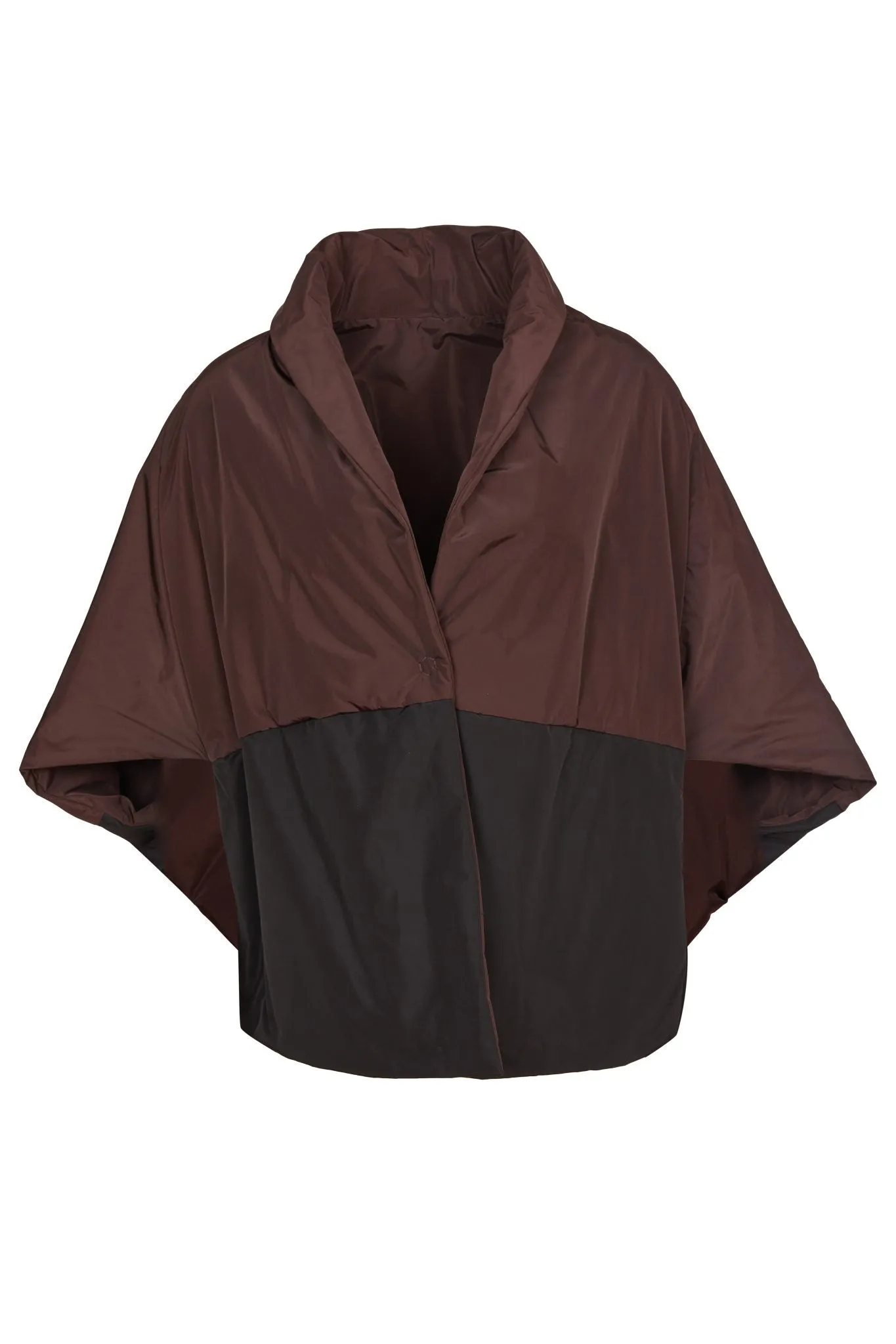 Batwing Poncho Jacket in Choc/Black