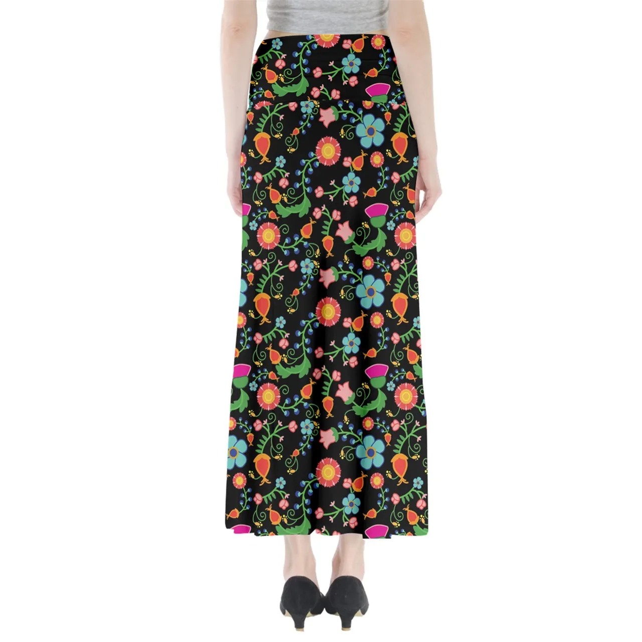 Bee Spring Night Full Length Maxi Skirt