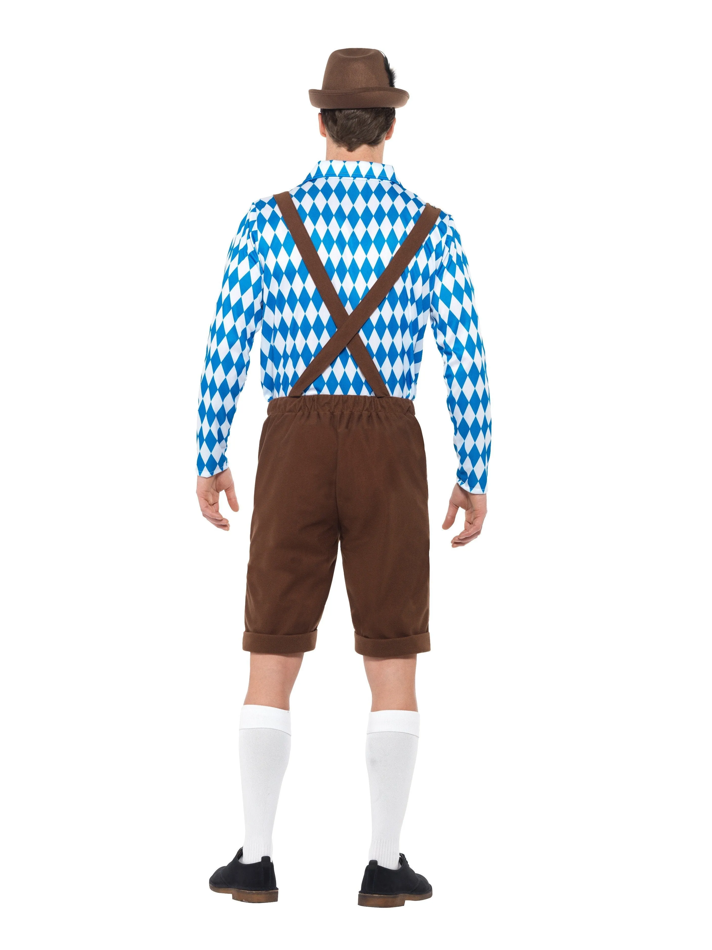 Beer Man Oktoberfest Bavarian Brown Short Lederhosen Costume