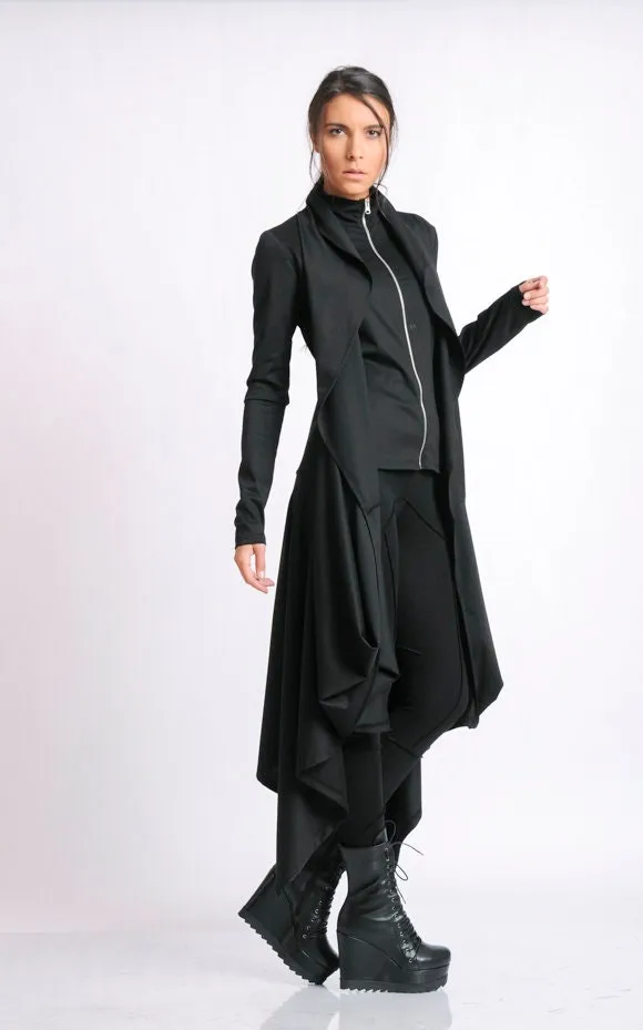 Black Asymmetric Coat