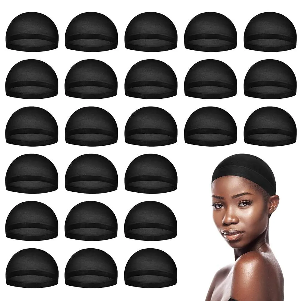 Black Wig Caps for Women 24 Pieces