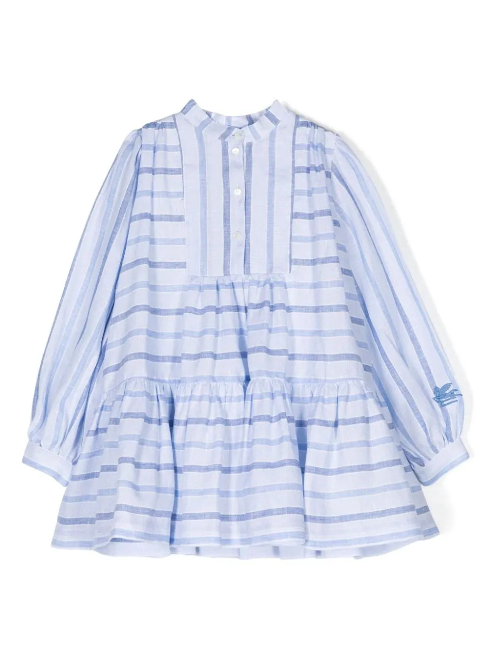 Blue Striped Linen Dress