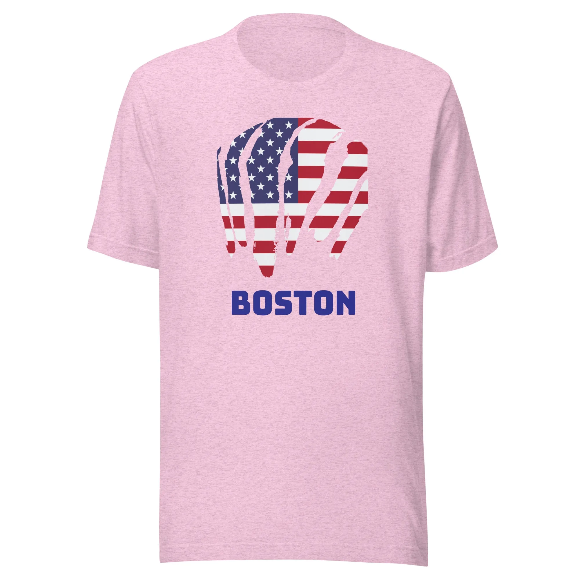 Boston Patriotic T-Shirt - American Flag Rainbow Swash | Dorchester Gas Tanks