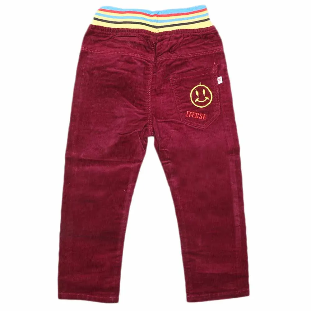 Boys Corduroy Pant - Maroon