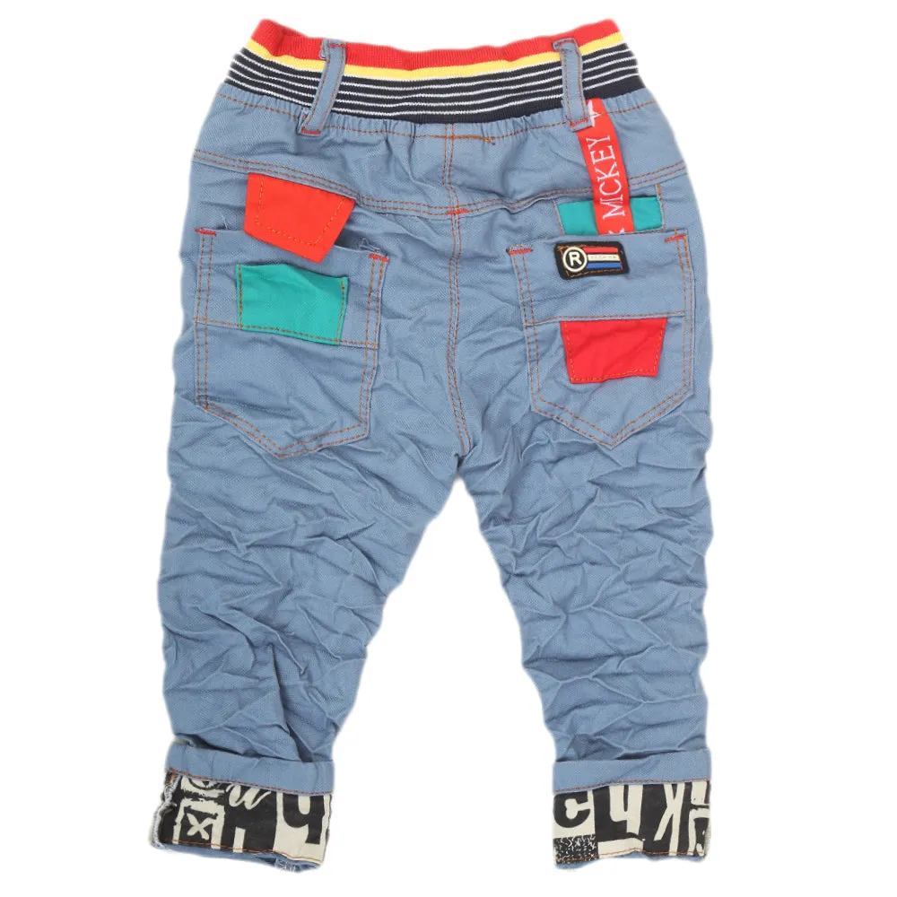 Boys Corduroy Pant - Steel Blue