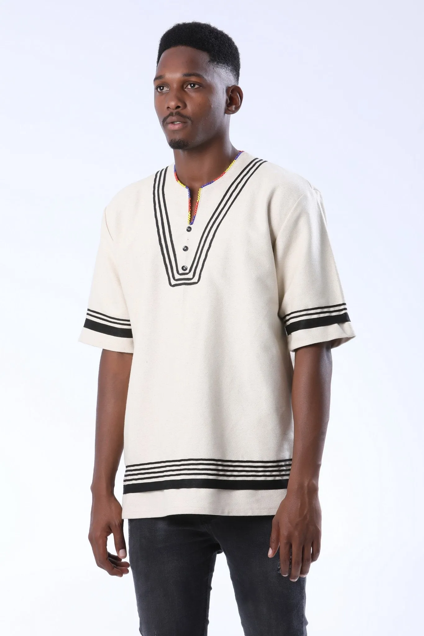 Boys Traditional Beaded Xhosa Shirt