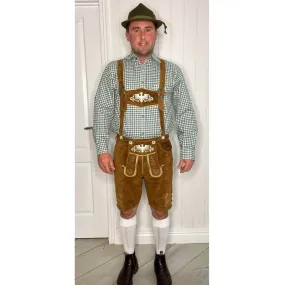 Brown Leather Lederhosen - Eagle