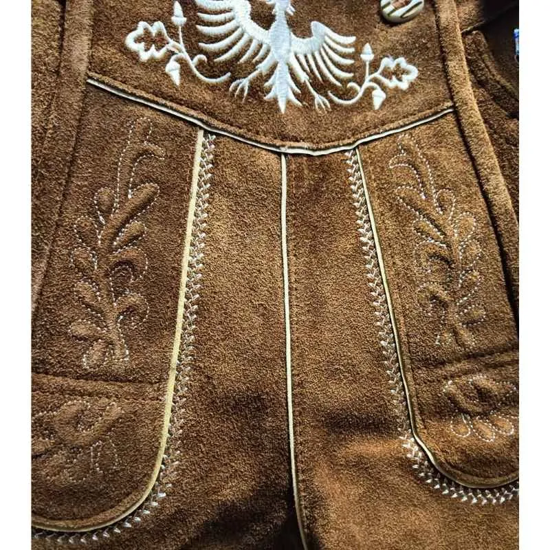 Brown Leather Lederhosen - Eagle