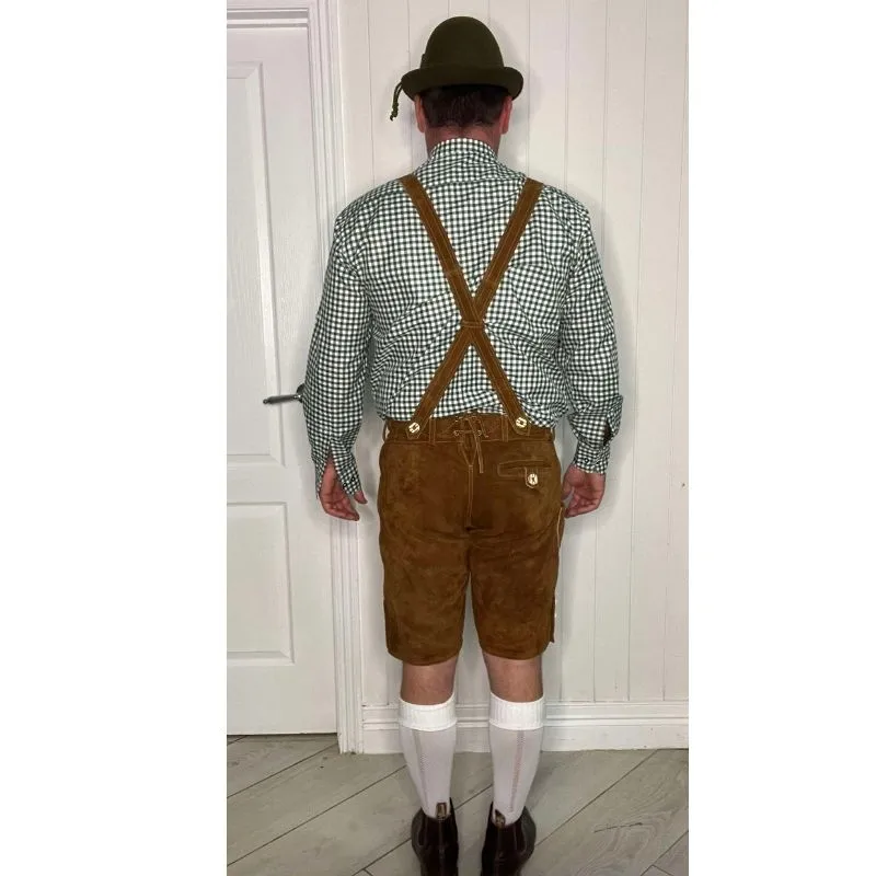 Brown Leather Lederhosen - Eagle