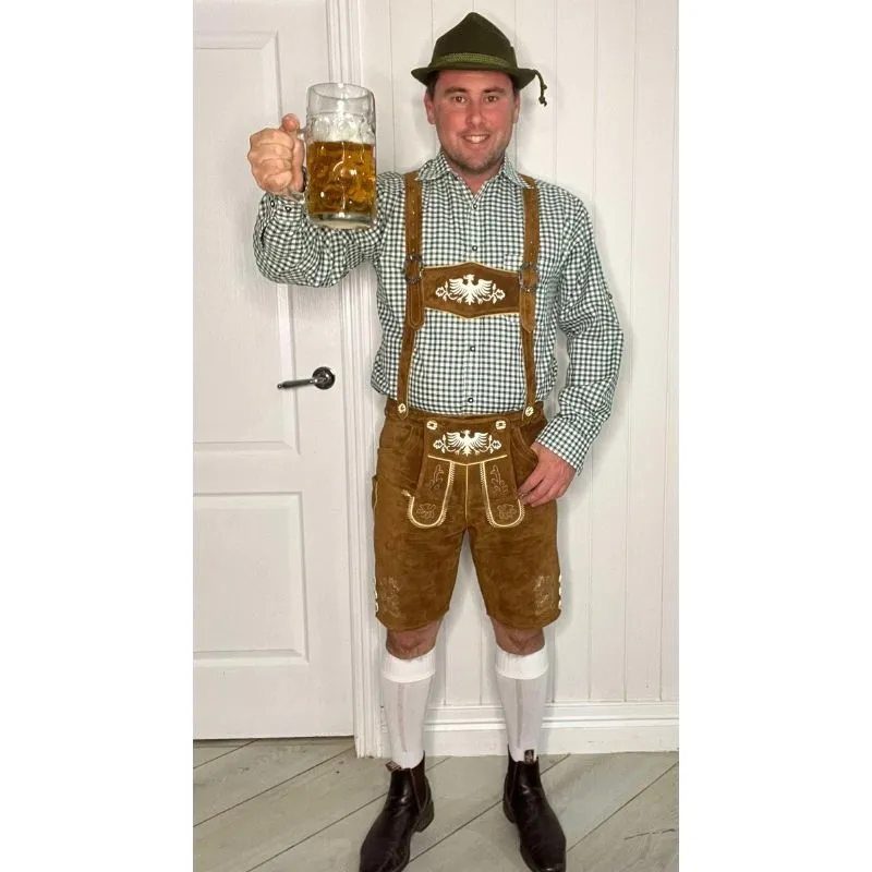 Brown Leather Lederhosen - Eagle