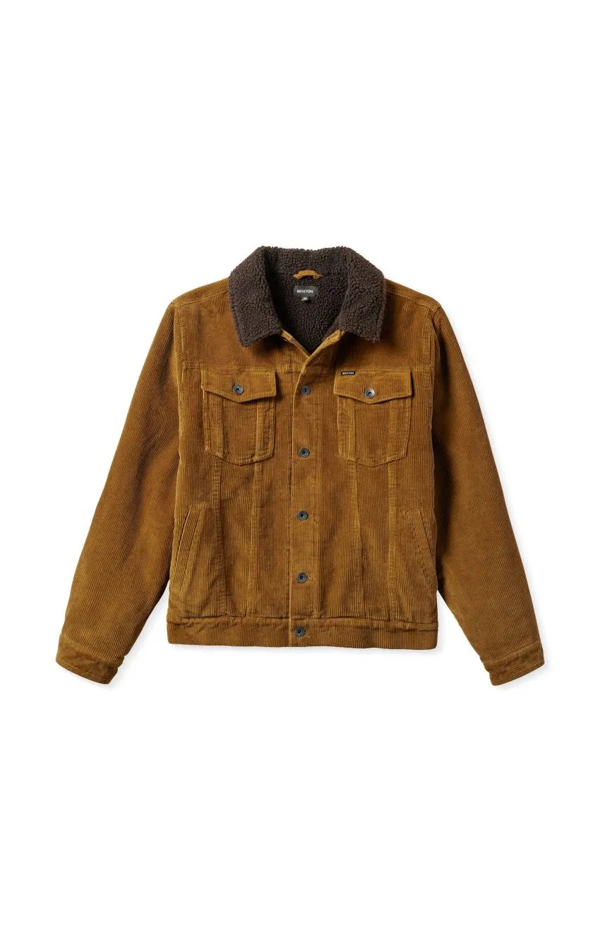 Cable Sherpa Lined Trucker Jacket - Brass