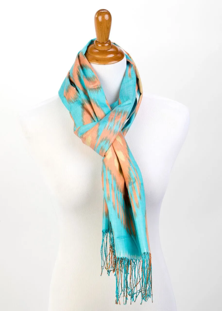 Canton Silk Ikat Scarf