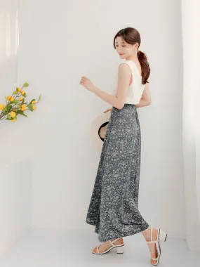 Casual Cooling Long Patchwork Print Maxi Skirt