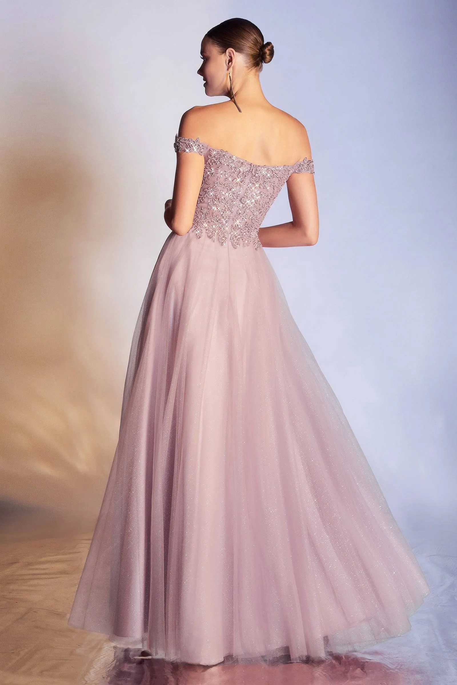 Cinderella Divine CD0177 Princess Ball Gown with Glitter Bodice and Layered Skirt