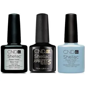 CND - Shellac Xpress5 Combo - Base, Top & Azure Wish (0.25 oz)