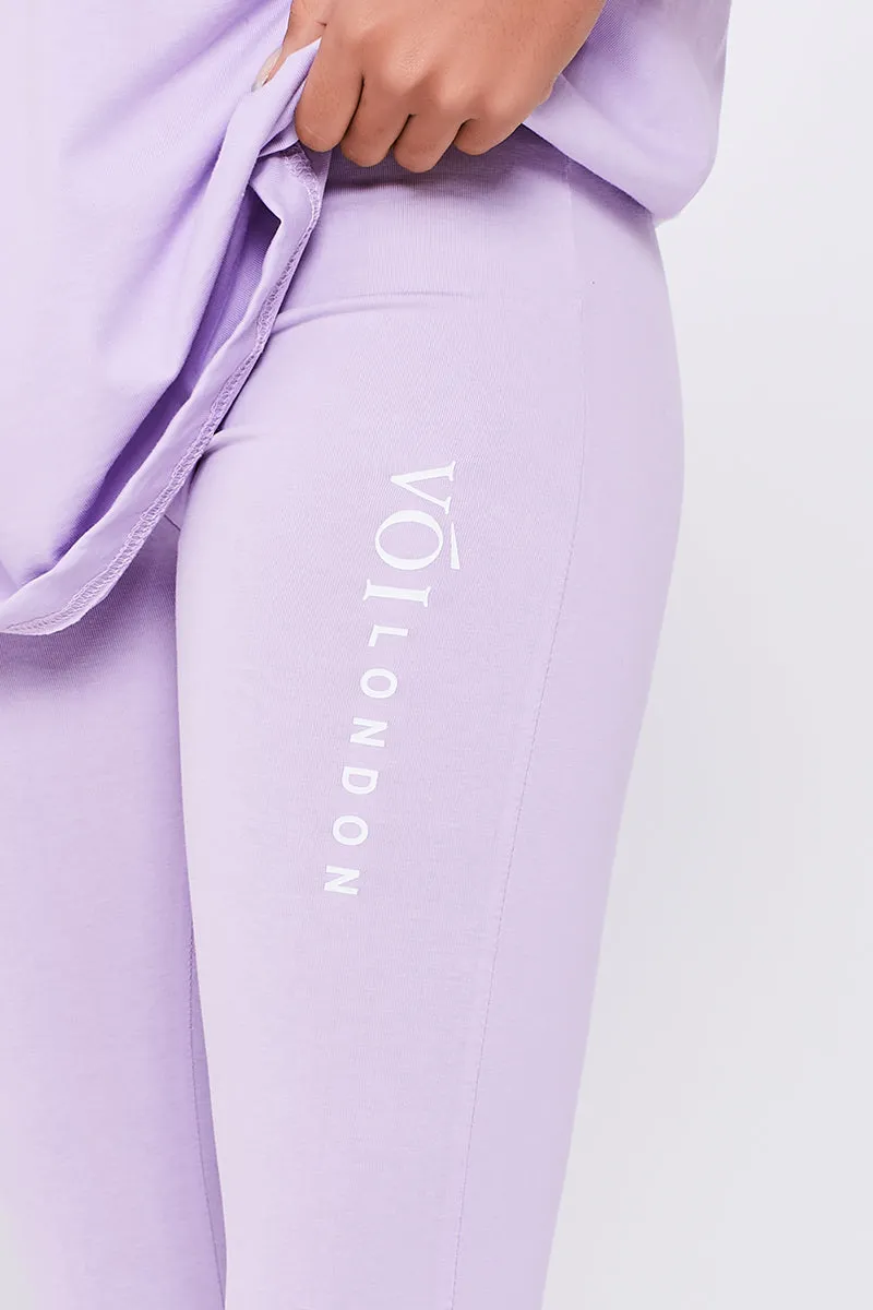 Colindale Co-ord Tee and Legging - Lilac