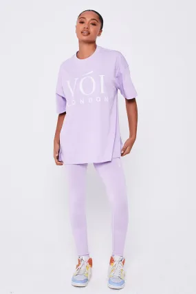 Colindale Co-ord Tee and Legging - Lilac