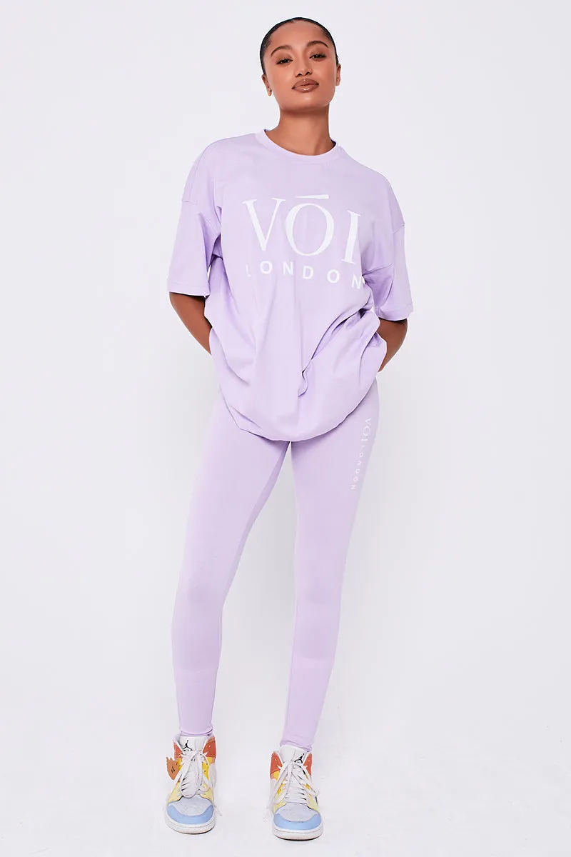 Colindale Co-ord Tee and Legging - Lilac