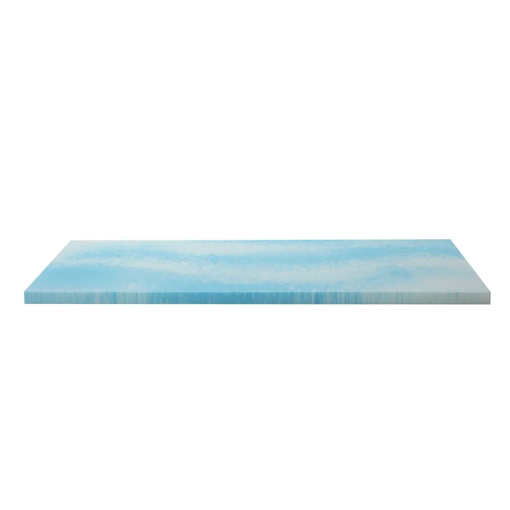 Cool Gel Swirl Infused Memory Foam 5CM Thick Mattress Topper With Bamboo Cover - Single