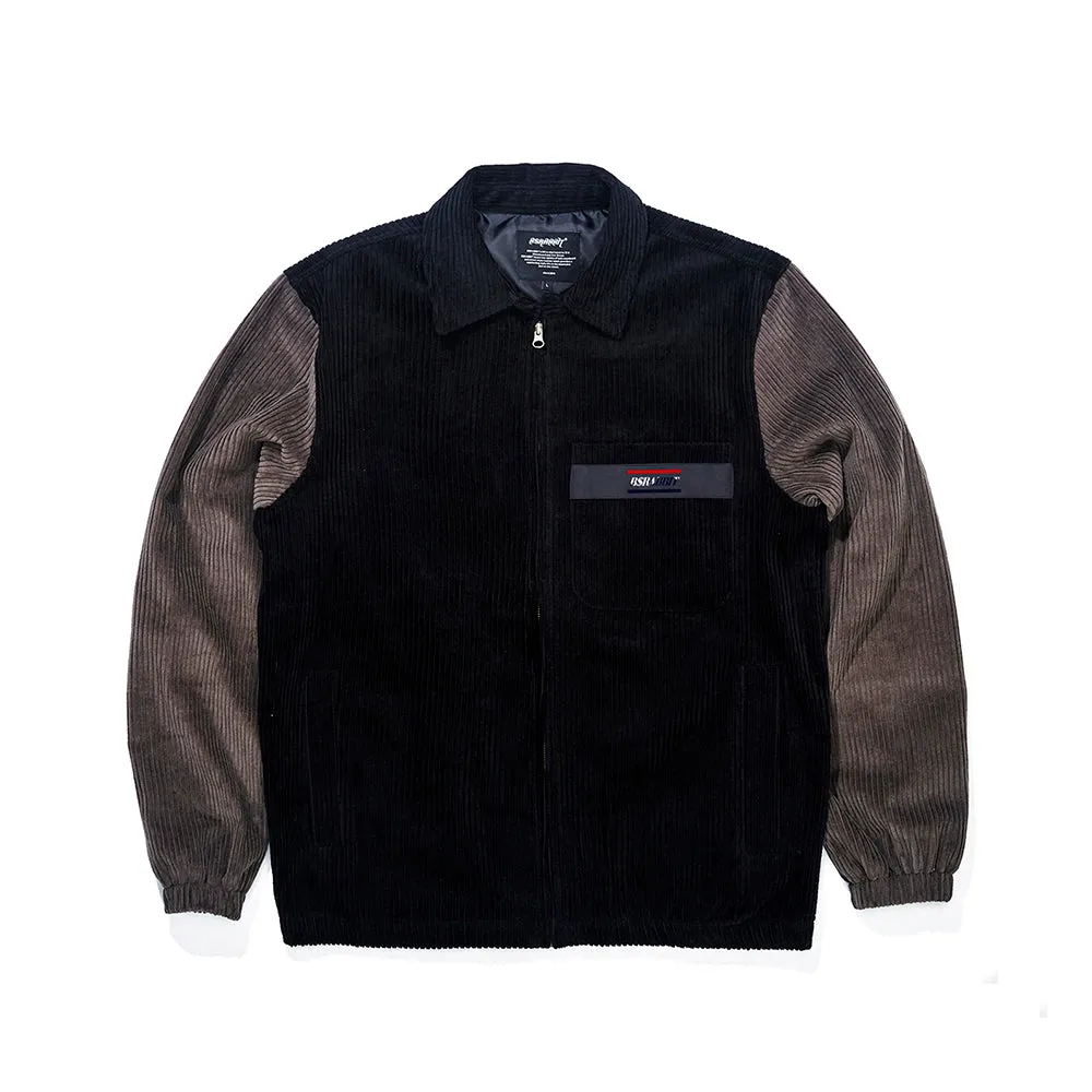 CORDUROY COLLAR JACKET BLACK