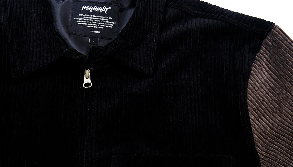 CORDUROY COLLAR JACKET BLACK