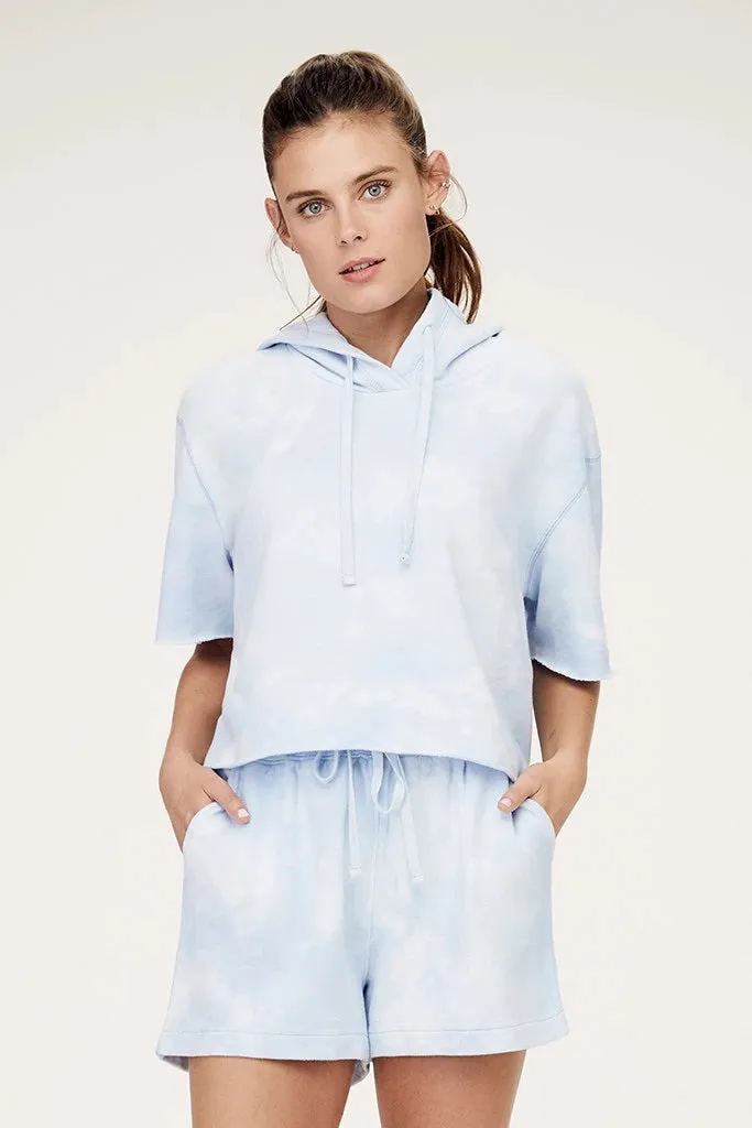 David Lerner - Lily Hooded Pullover in Blue Cloud