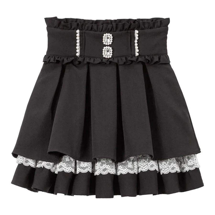 Dear My Love jirai kei double layered flare skirt